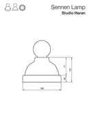 Blue and White Sennen Table Lamp in Ceramic and Oak by StudioHaran