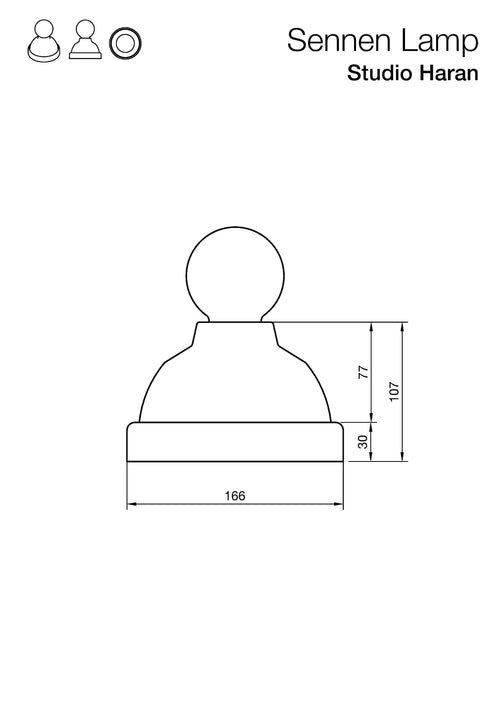 Blue and White Sennen Table Lamp in Ceramic and Oak by StudioHaran