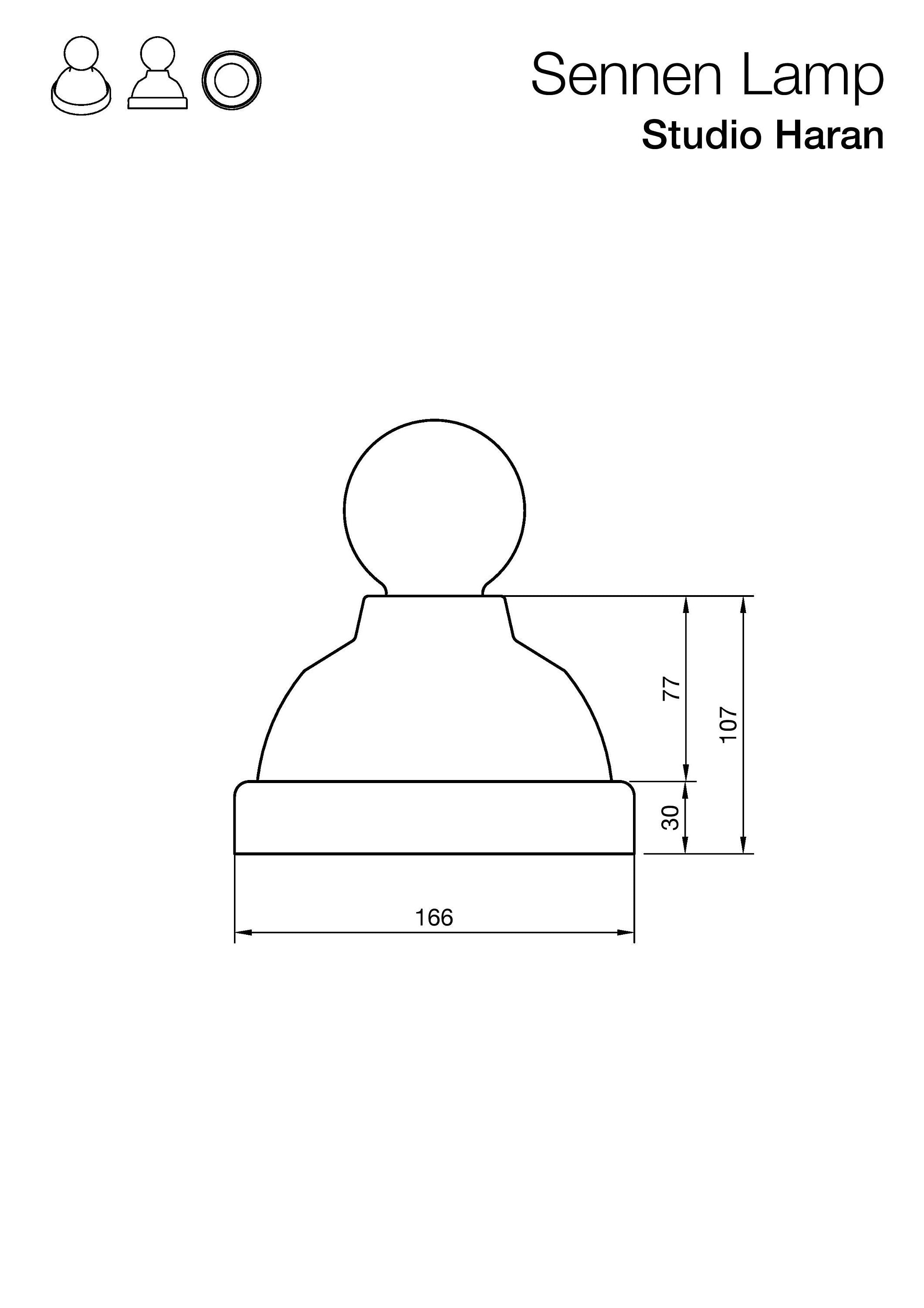 Speckled Cream Sennen Table Lamp in Ceramic and Oak by StudioHaran