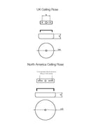 Blue and White Small Dawn Pendant Light in Ceramic and Oak by StudioHaran