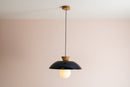 Blue Dawn Pendant Light in Ceramic and Oak by StudioHaran
