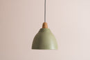 Green Element Pendant Light in Ceramic and Oak by StudioHaran