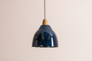Blue Element Pendant Light in Ceramic and Oak by StudioHaran