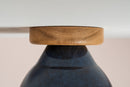 Blue Element Flush Mount Ceiling Light in Ceramic and Oak by StudioHaran