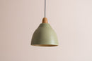 Green Element Pendant Light in Ceramic and Oak by StudioHaran
