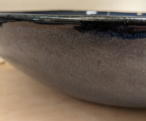 Blue XL Dawn Wall Light Sconce in Ceramic and Oak by StudioHaran