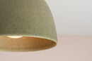 Green Element Flush Mount Ceiling Light in Ceramic and Oak by StudioHaran