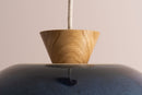 Blue Dawn Pendant Light in Ceramic and Oak by StudioHaran