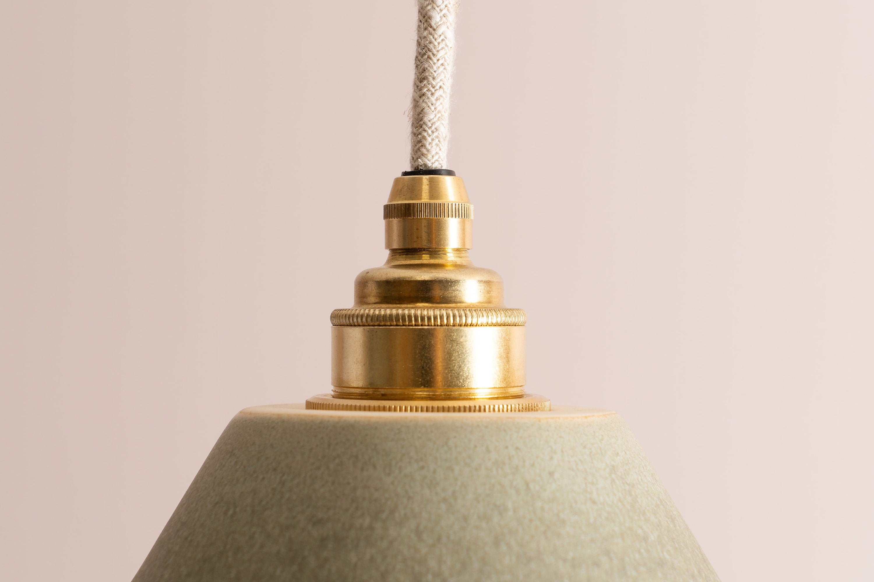 Green Element Pendant Light in Ceramic and Brass/Nickel by StudioHaran