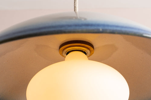 Blue and White Dusk Ceramic Lamp Shade and Pendant Set by StudioHaran