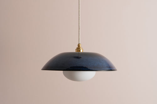 Blue Dusk Ceramic Lamp Shade and Pendant Set by StudioHaran