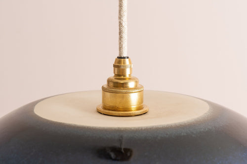 Blue Dusk Ceramic Lamp Shade and Pendant Set by StudioHaran