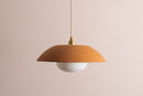 Terracotta Dusk Ceramic Lamp Shade and Pendant Set by StudioHaran