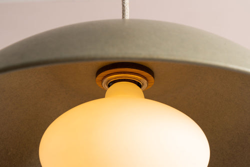 Green Dusk Ceramic Lamp Shade and Pendant Set by StudioHaran