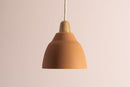 Terracotta Element Pendant Light in Ceramic and Oak by StudioHaran