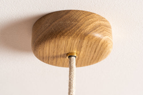 Terracotta Element Pendant Light in Ceramic and Brass/Nickel by StudioHaran