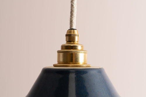 Blue Element Pendant Light in Ceramic and Brass/Nickel by StudioHaran