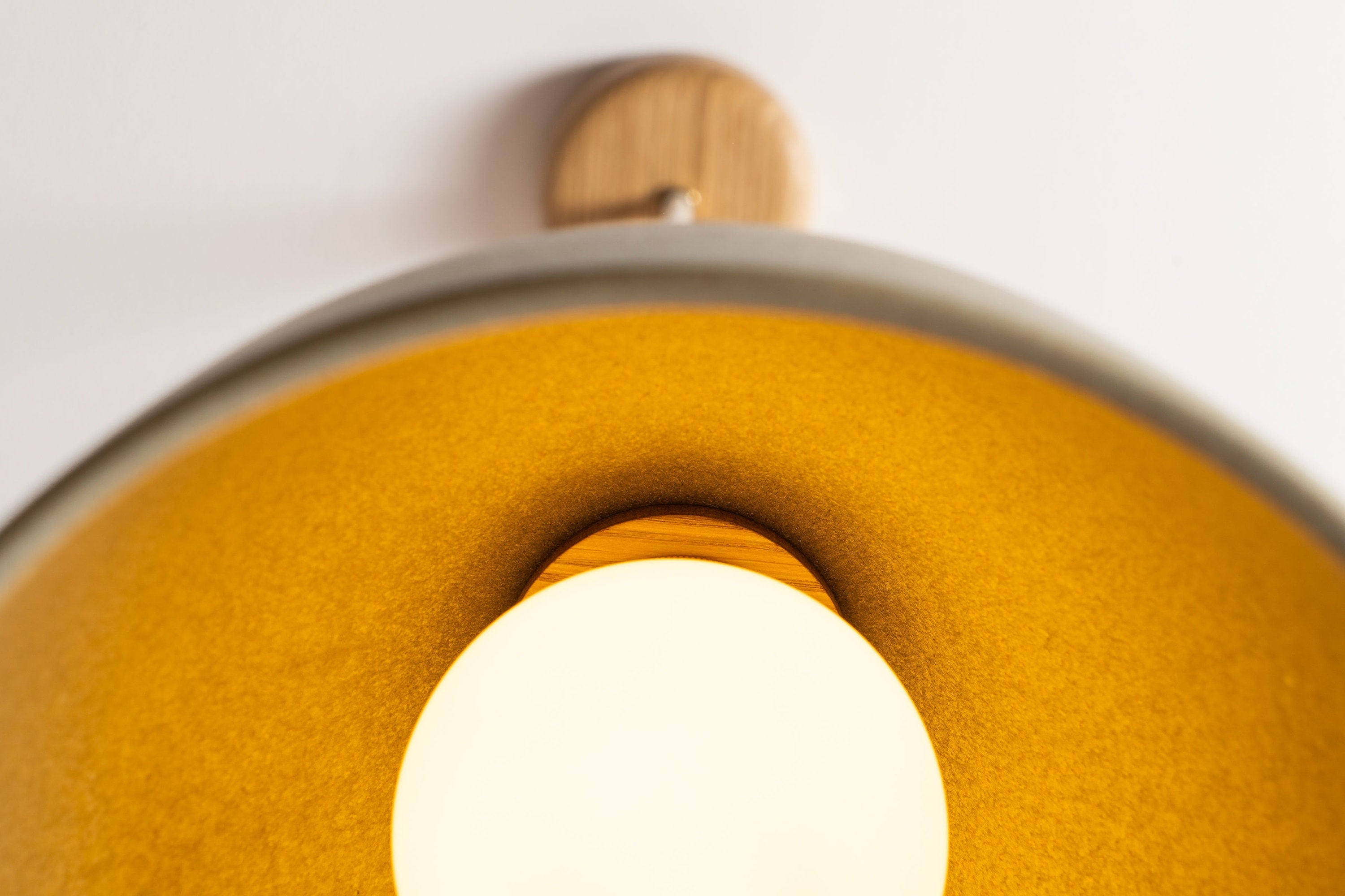 Green Element Pendant Light in Ceramic and Brass/Nickel by StudioHaran