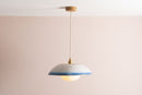 Blue and White Dusk Ceramic Lamp Shade and Pendant Set by StudioHaran