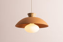 Terracotta Dawn Pendant Light in Ceramic and Oak by StudioHaran