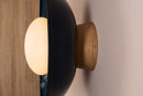 Blue Dawn Wall Light Sconce in Ceramic and Oak by StudioHaran