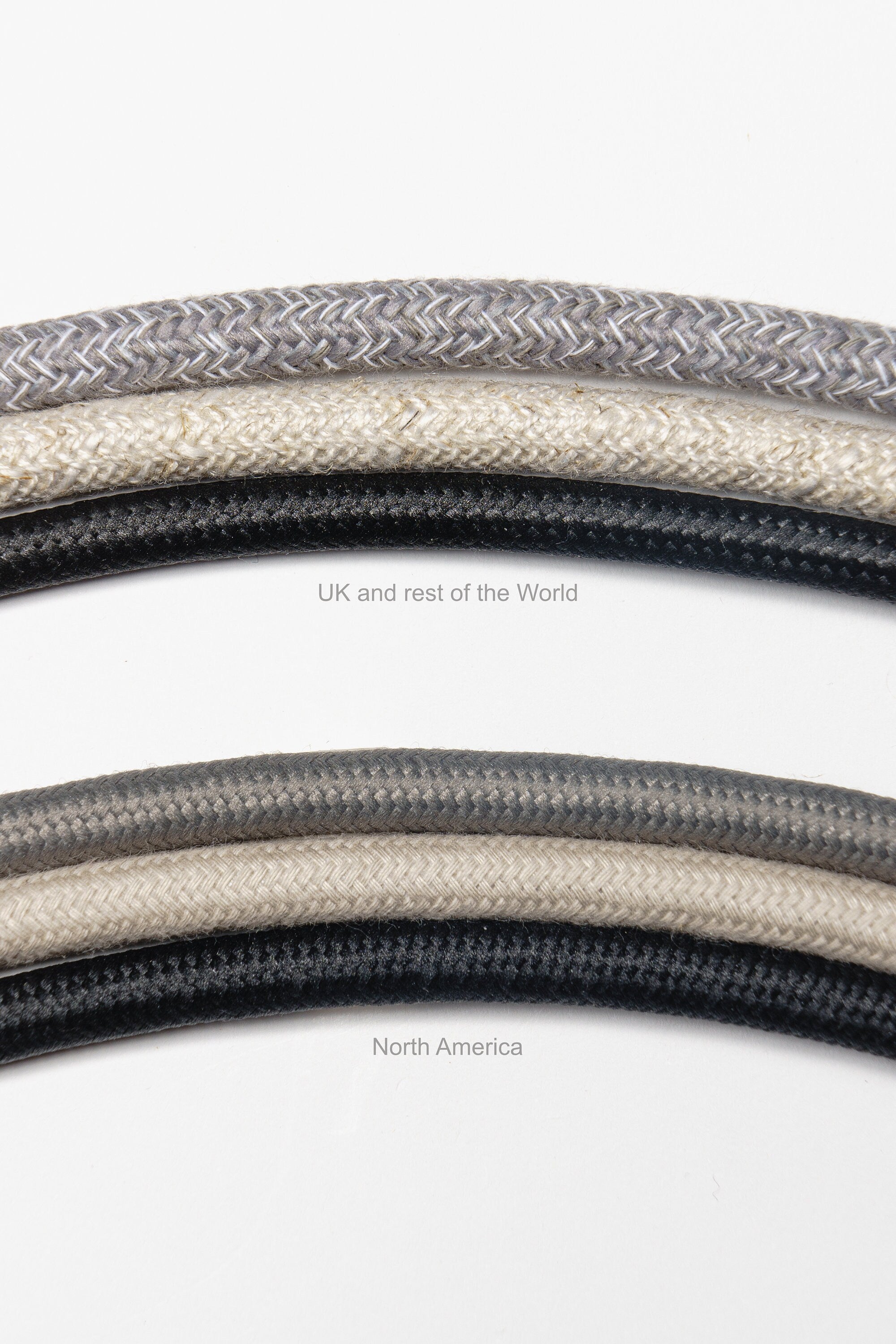 Wooden Element Pendant Light Fixture with Linen Cable and Solid Oak Ceiling Rose by StudioHaran