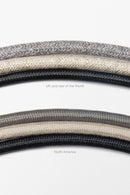 Small Blue and White Element Pendant Light in Ceramic and Brass by StudioHaran