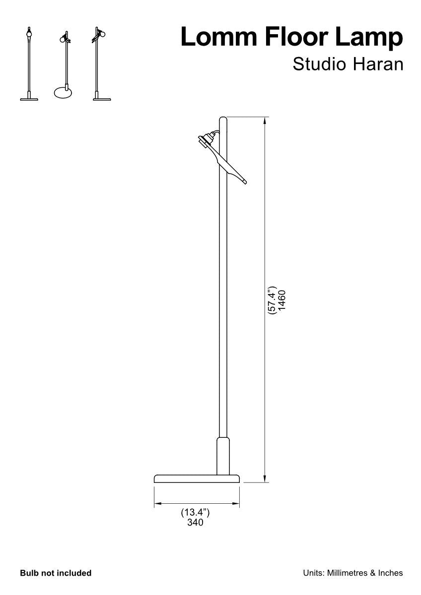 Oak Lomm Floor Lamp by StudioHaran