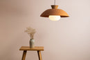 Terracotta XL Dawn Pendant Light in Ceramic and Oak by StudioHaran