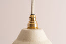 Small Speckled Cream Matt Element Pendant Light in Ceramic and Brass/Nickel by StudioHaran