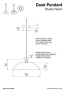 Terracotta Dusk Ceramic Lamp Shade and Pendant Set by StudioHaran
