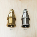 Small White Element Pendant Light in Ceramic and Brass/Nickel by StudioHaran