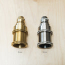 Small Blue and White Element Pendant Light in Ceramic and Brass by StudioHaran