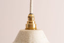 Small Speckled Cream Gloss Element Pendant Light in Ceramic and Brass/Nickel by StudioHaran