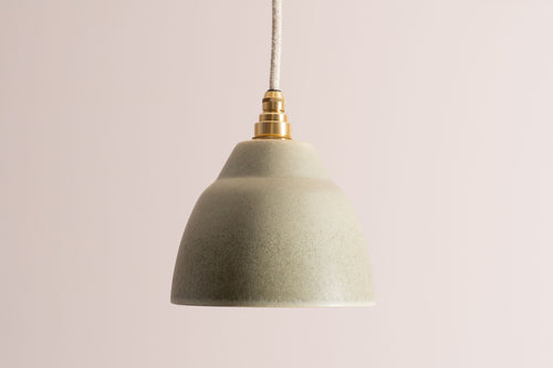 Small Green Element Pendant Light in Ceramic and Brass/Nickel by StudioHaran