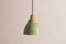 Small Green Element Light in Ceramic and Oak by StudioHaran
