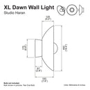 Green XL Dawn Wall Light Sconce in Ceramic and Oak by StudioHaran