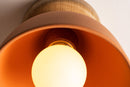 Terracotta Element Flush Mount Ceiling Light in Ceramic and Oak by StudioHaran