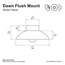 Terracotta Dawn Flush Mount Ceiling Light in Ceramic and Oak by StudioHaran