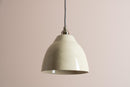 Speckled Cream Gloss Element Pendant Light in Ceramic and Brass/Nickel by StudioHaran