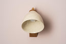 Speckled Cream Gloss Element Wall Light in Ceramic and Oak by StudioHaran