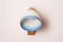 Blue and White Element Wall Light in Ceramic and Oak by StudioHaran