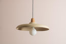 Bas Pendant Light in Ceramic and Oak by StudioHaran