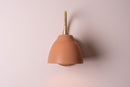 Terracotta Flex Wall Light in Brass, Ceramic and Oak - Small Element by StudioHaran