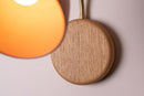 Terracotta Flex Wall Light in Brass, Ceramic and Oak - Small Element by StudioHaran