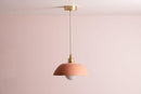 Terracotta Small Dusk Ceramic Lamp Shade and Pendant Set by StudioHaran