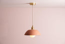 Terracotta Small Dusk Ceramic Lamp Shade and Pendant Set by StudioHaran