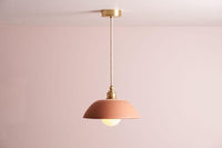 Terracotta Small Dusk Ceramic Lamp Shade and Pendant Set