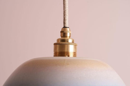 Blue and White Small Dusk Ceramic Lamp Shade and Pendant Set by StudioHaran