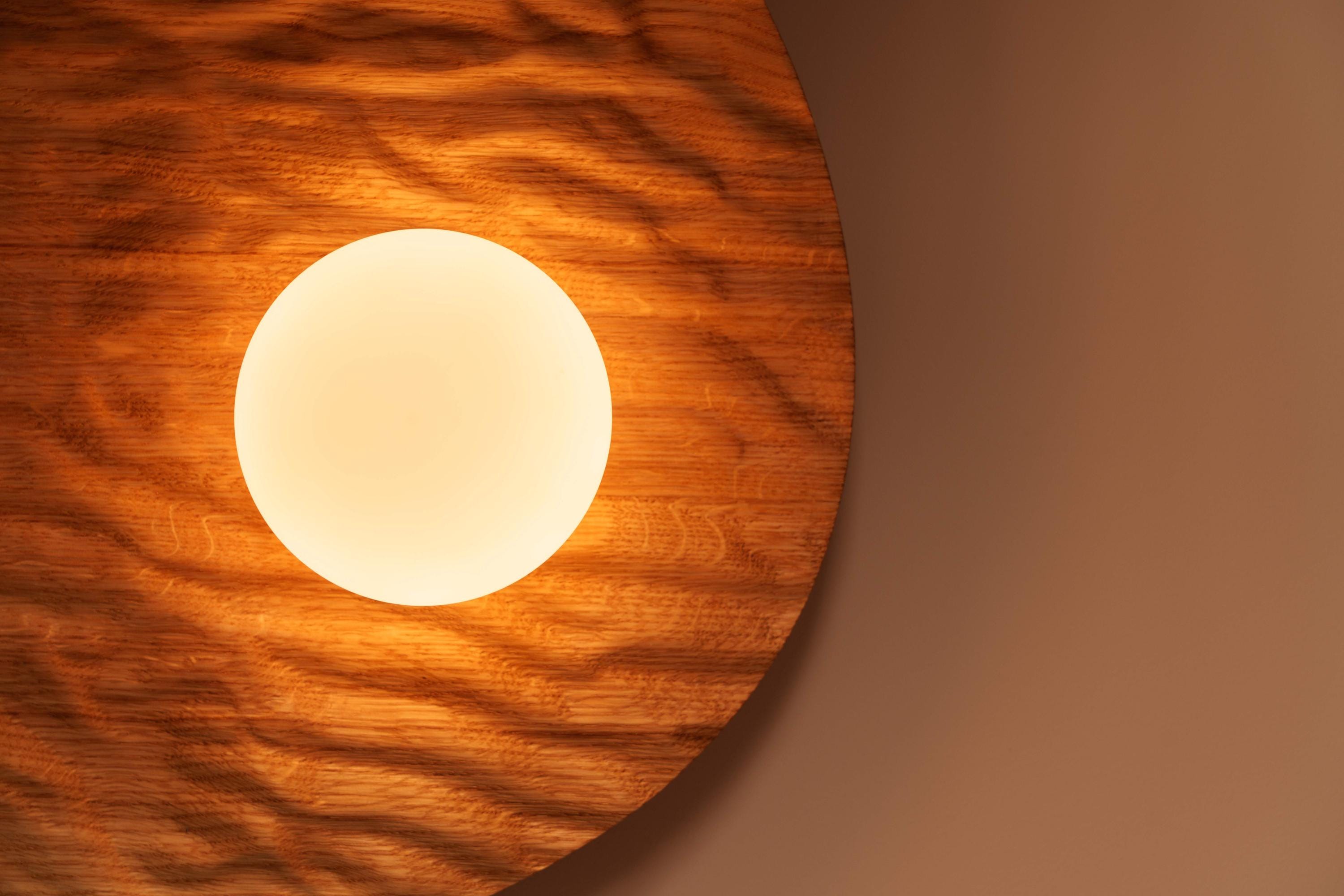Towan Large Wall Light in Solid Oak/Walnut by StudioHaran